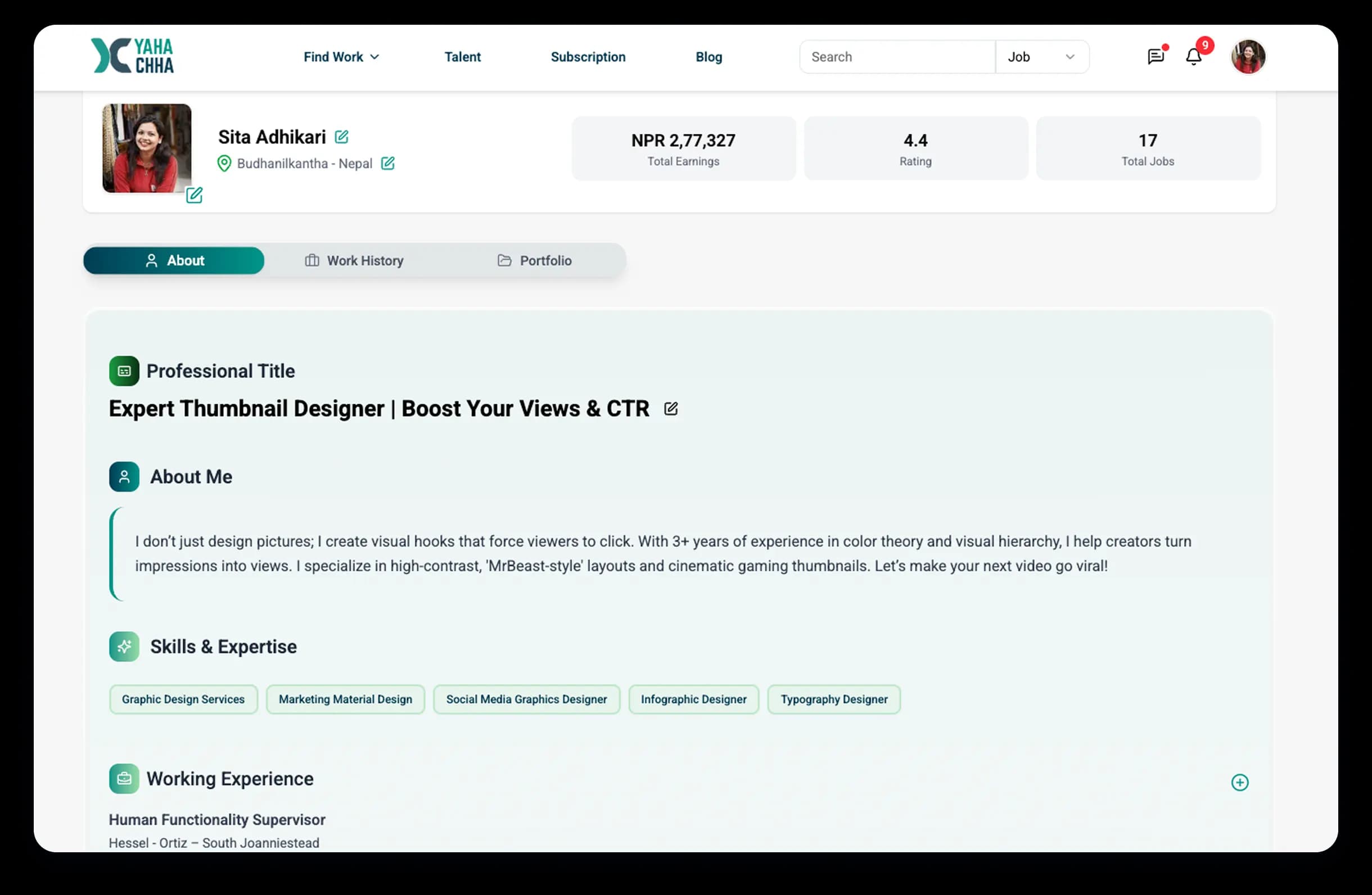 Yaha Chha seller profile